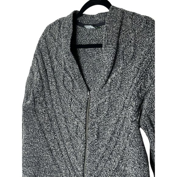 Woolrich Sweater Women Large Gray Merino Wool Blend  Zip‎ Cardigan Outdoor Cozy - Picture 7 of 9